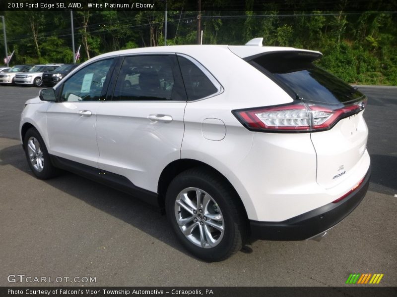 White Platinum / Ebony 2018 Ford Edge SEL AWD
