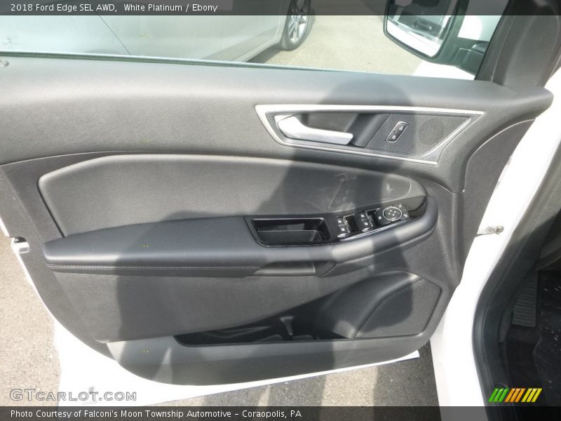 White Platinum / Ebony 2018 Ford Edge SEL AWD