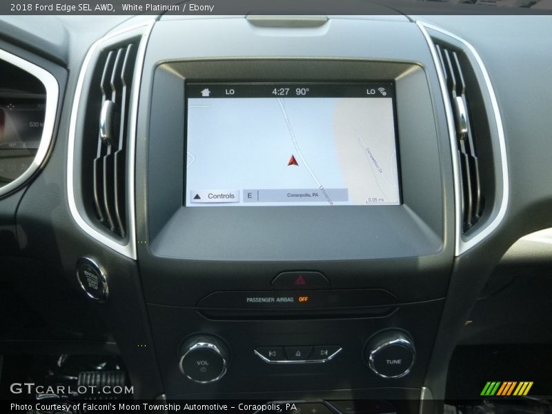 White Platinum / Ebony 2018 Ford Edge SEL AWD