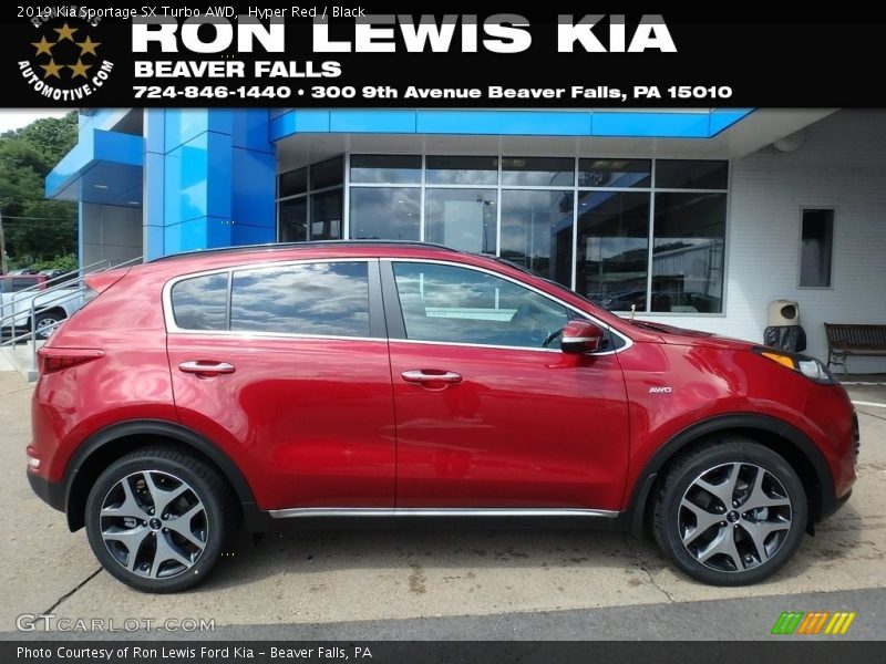 Hyper Red / Black 2019 Kia Sportage SX Turbo AWD