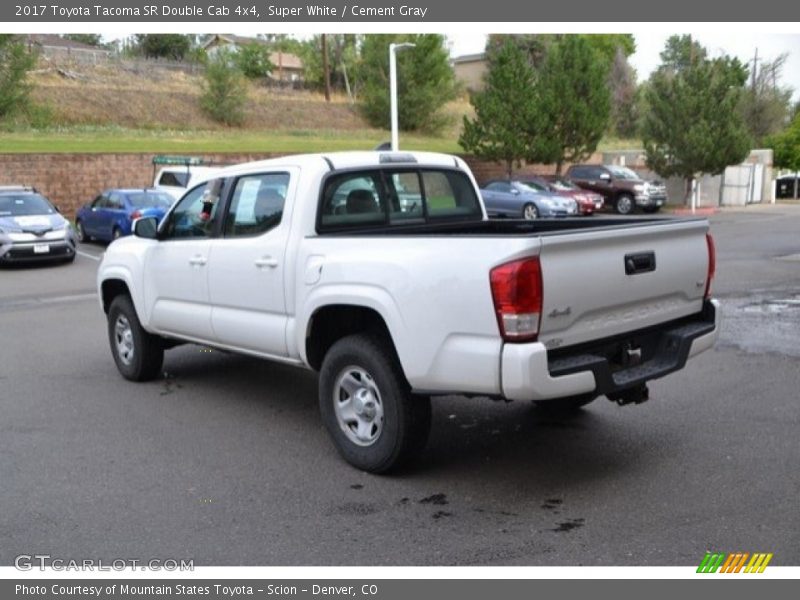 Super White / Cement Gray 2017 Toyota Tacoma SR Double Cab 4x4