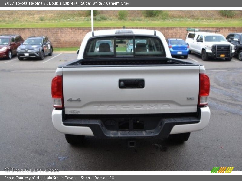Super White / Cement Gray 2017 Toyota Tacoma SR Double Cab 4x4