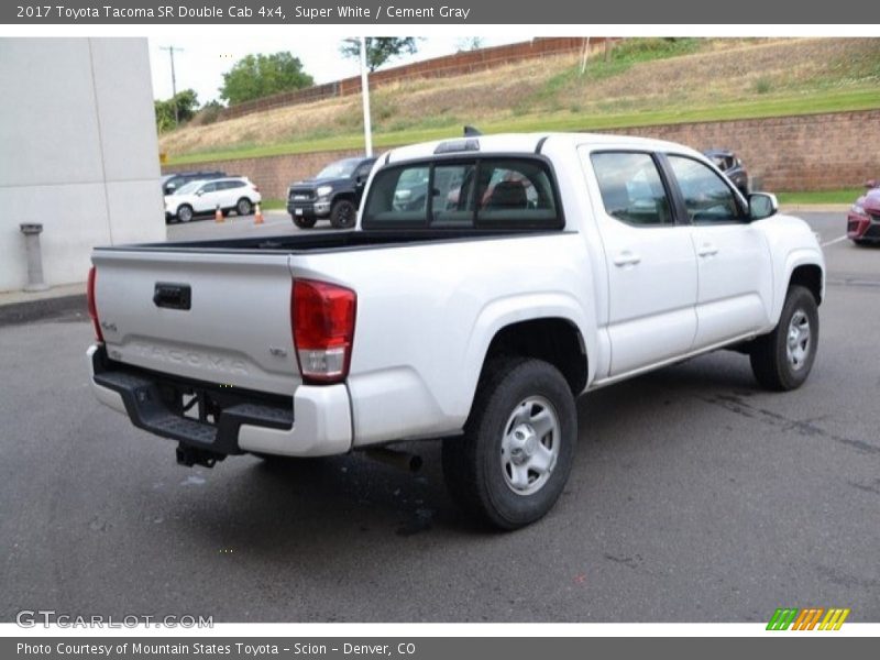 Super White / Cement Gray 2017 Toyota Tacoma SR Double Cab 4x4