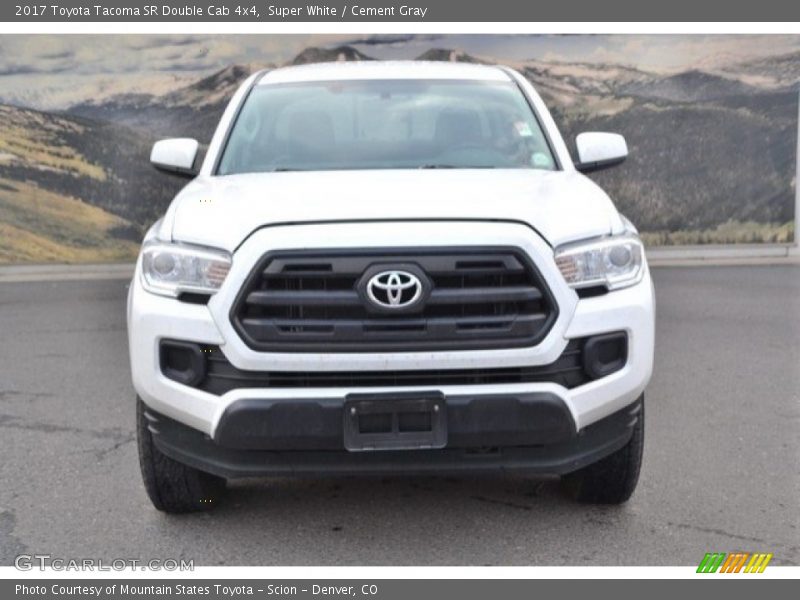 Super White / Cement Gray 2017 Toyota Tacoma SR Double Cab 4x4