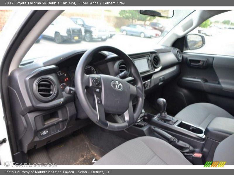 Super White / Cement Gray 2017 Toyota Tacoma SR Double Cab 4x4