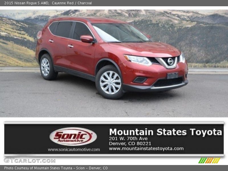 Cayenne Red / Charcoal 2015 Nissan Rogue S AWD