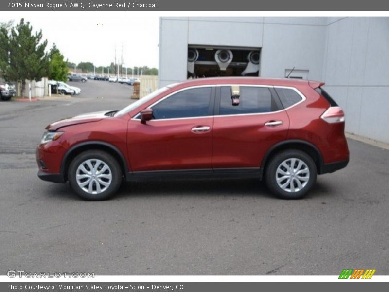 Cayenne Red / Charcoal 2015 Nissan Rogue S AWD