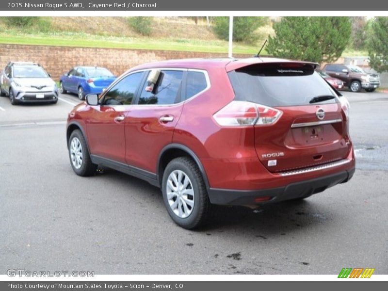 Cayenne Red / Charcoal 2015 Nissan Rogue S AWD