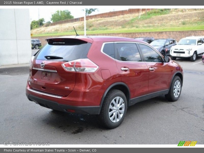 Cayenne Red / Charcoal 2015 Nissan Rogue S AWD