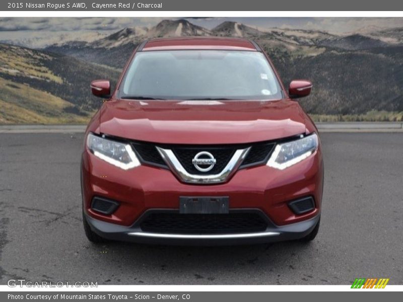 Cayenne Red / Charcoal 2015 Nissan Rogue S AWD