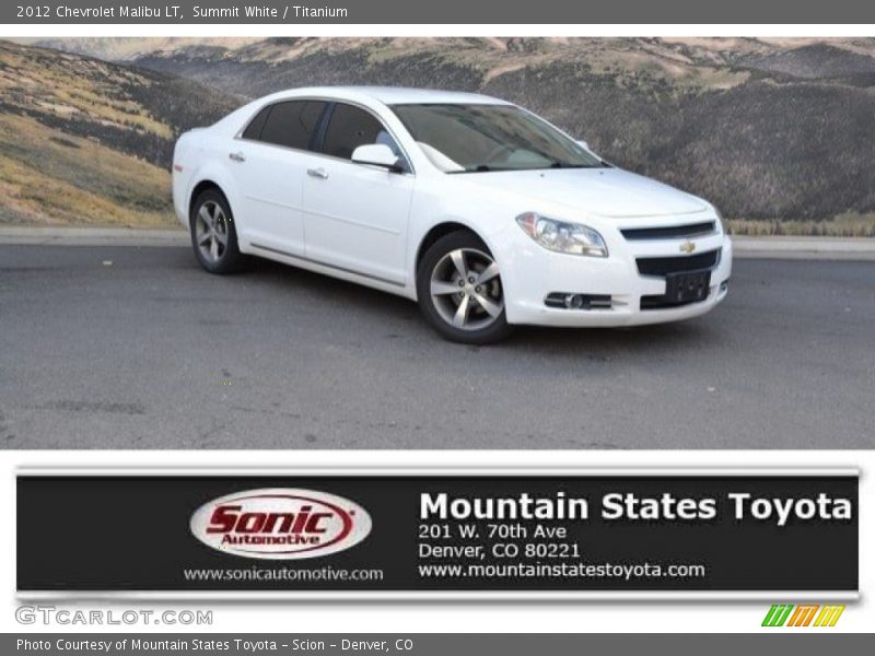 Summit White / Titanium 2012 Chevrolet Malibu LT