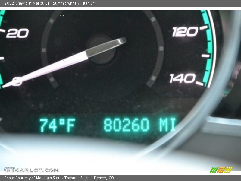 Summit White / Titanium 2012 Chevrolet Malibu LT