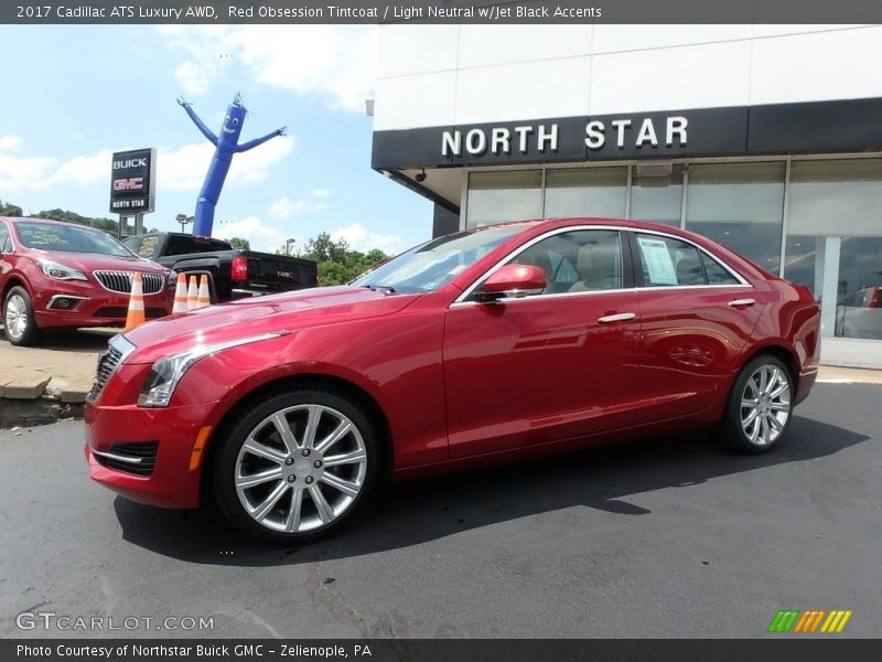 Red Obsession Tintcoat / Light Neutral w/Jet Black Accents 2017 Cadillac ATS Luxury AWD