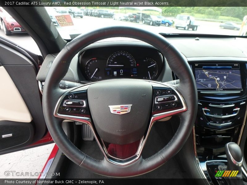 Red Obsession Tintcoat / Light Neutral w/Jet Black Accents 2017 Cadillac ATS Luxury AWD