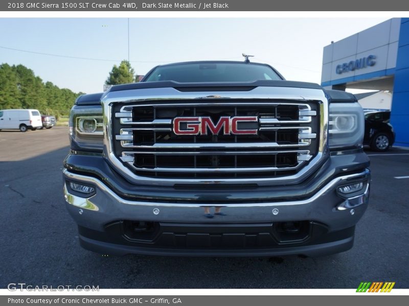 Dark Slate Metallic / Jet Black 2018 GMC Sierra 1500 SLT Crew Cab 4WD