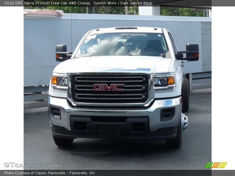 Summit White / Dark Ash/Jet Black 2019 GMC Sierra 3500HD Crew Cab 4WD Chassis