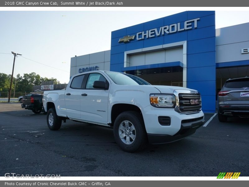 Summit White / Jet Black/Dark Ash 2018 GMC Canyon Crew Cab