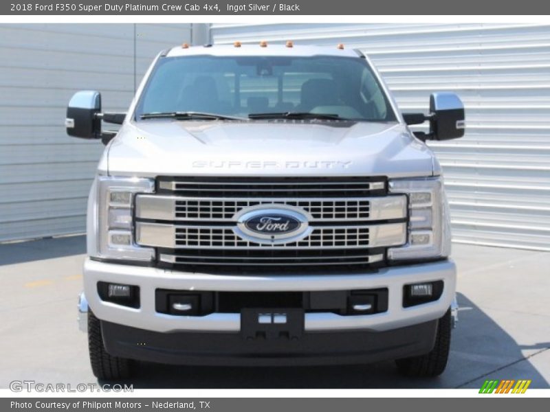 Ingot Silver / Black 2018 Ford F350 Super Duty Platinum Crew Cab 4x4