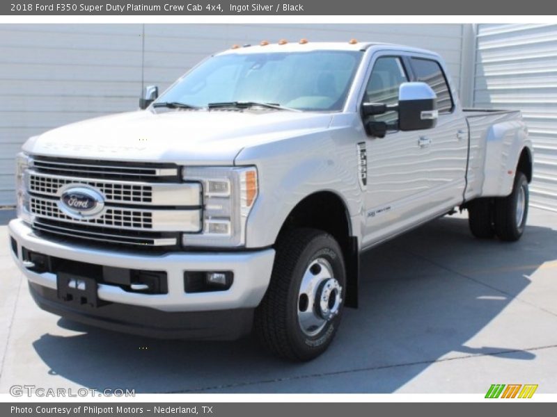 Ingot Silver / Black 2018 Ford F350 Super Duty Platinum Crew Cab 4x4