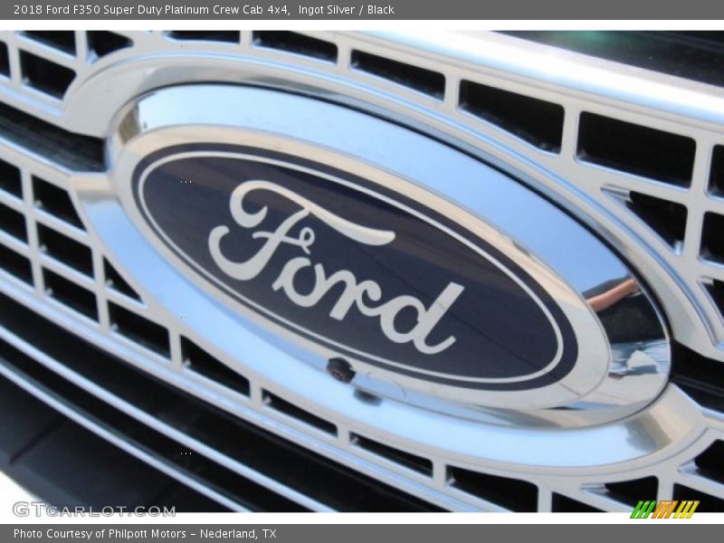 Ingot Silver / Black 2018 Ford F350 Super Duty Platinum Crew Cab 4x4