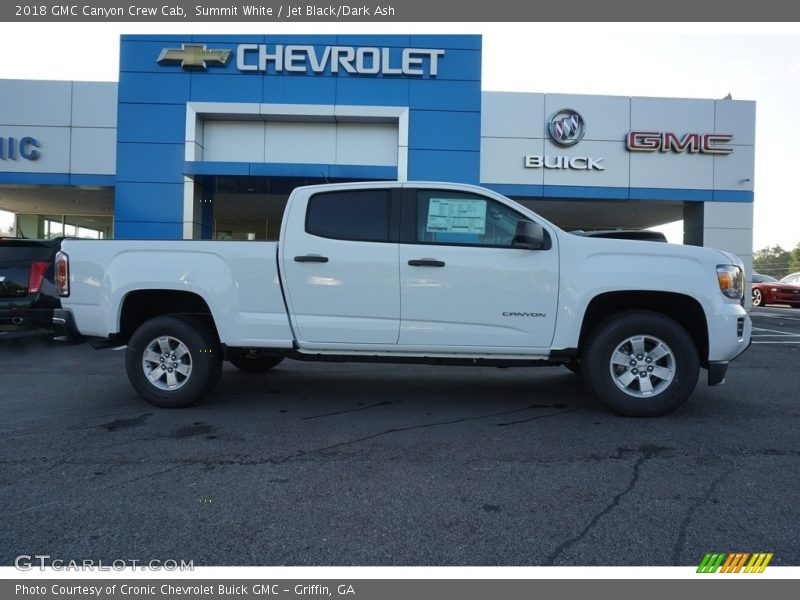 Summit White / Jet Black/Dark Ash 2018 GMC Canyon Crew Cab