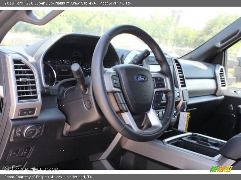 Ingot Silver / Black 2018 Ford F350 Super Duty Platinum Crew Cab 4x4