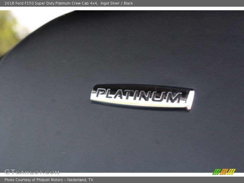 Ingot Silver / Black 2018 Ford F350 Super Duty Platinum Crew Cab 4x4