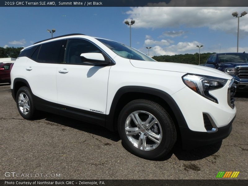 Summit White / Jet Black 2019 GMC Terrain SLE AWD