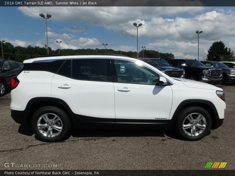Summit White / Jet Black 2019 GMC Terrain SLE AWD