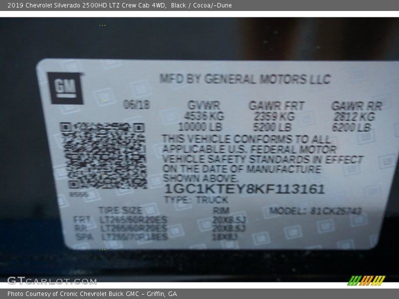 Black / Cocoa/­Dune 2019 Chevrolet Silverado 2500HD LTZ Crew Cab 4WD