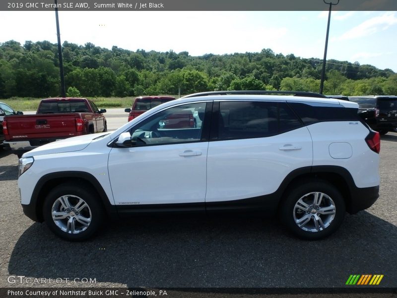 Summit White / Jet Black 2019 GMC Terrain SLE AWD