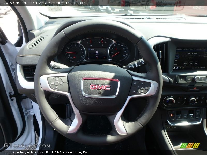 Summit White / Jet Black 2019 GMC Terrain SLE AWD