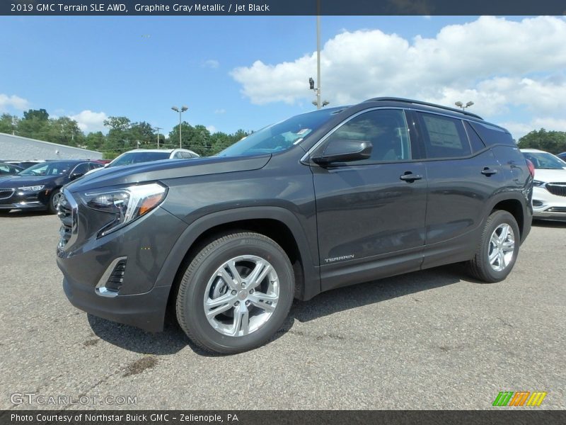 Graphite Gray Metallic / Jet Black 2019 GMC Terrain SLE AWD