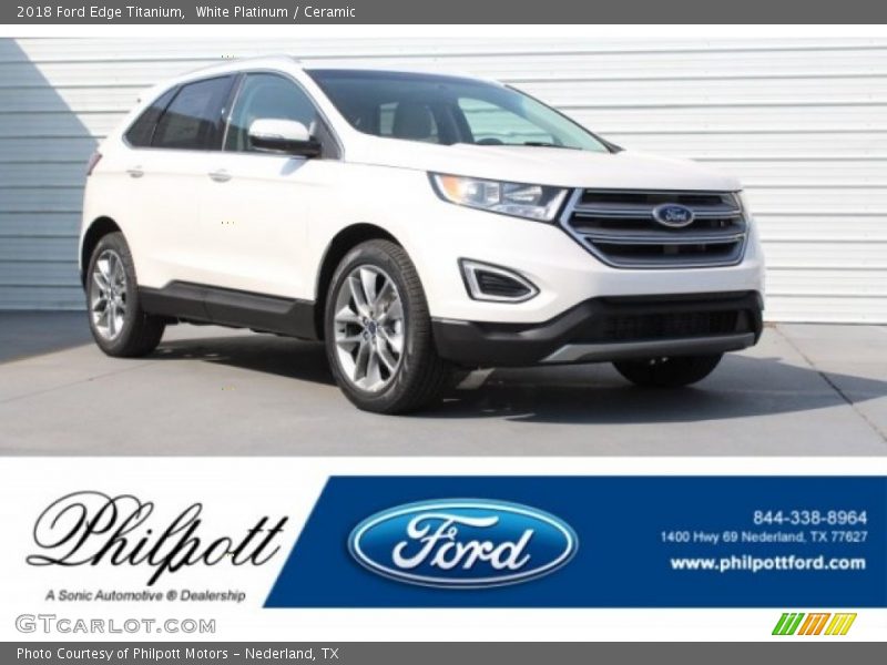 White Platinum / Ceramic 2018 Ford Edge Titanium
