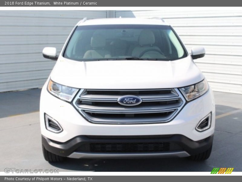 White Platinum / Ceramic 2018 Ford Edge Titanium