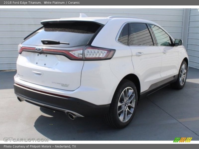 White Platinum / Ceramic 2018 Ford Edge Titanium
