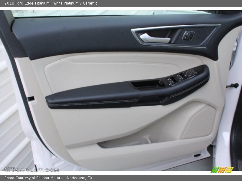White Platinum / Ceramic 2018 Ford Edge Titanium