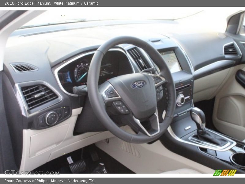 White Platinum / Ceramic 2018 Ford Edge Titanium
