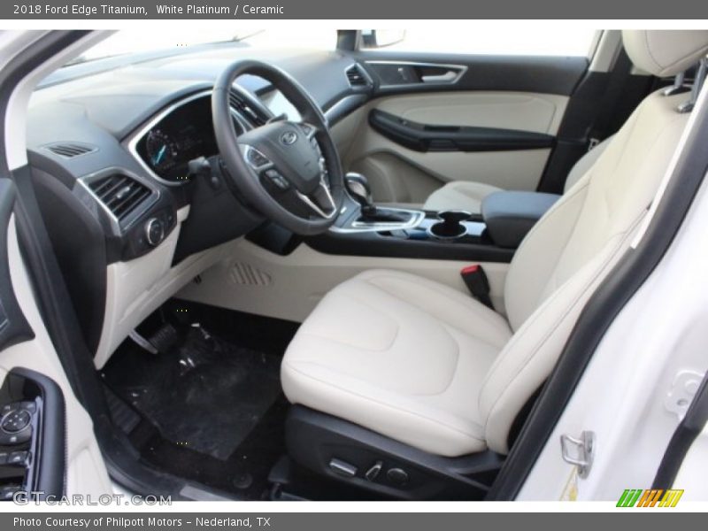 White Platinum / Ceramic 2018 Ford Edge Titanium