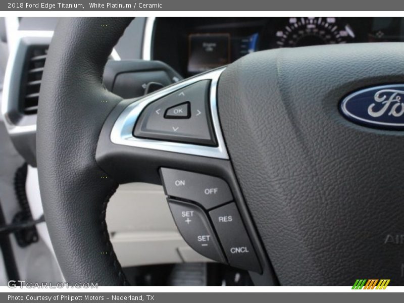 White Platinum / Ceramic 2018 Ford Edge Titanium