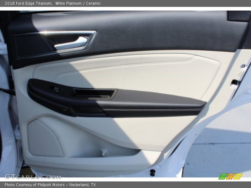 White Platinum / Ceramic 2018 Ford Edge Titanium