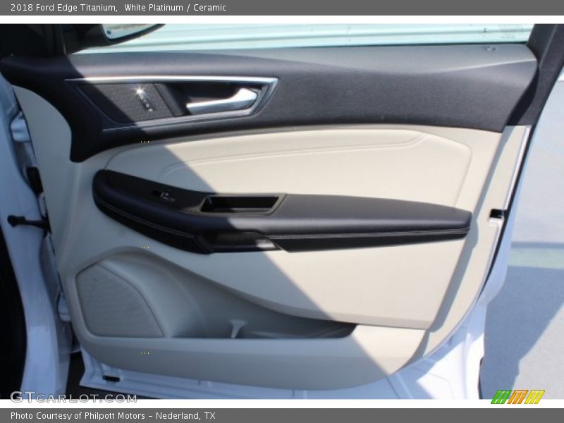 White Platinum / Ceramic 2018 Ford Edge Titanium