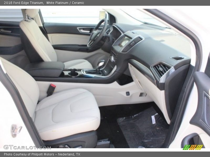 White Platinum / Ceramic 2018 Ford Edge Titanium