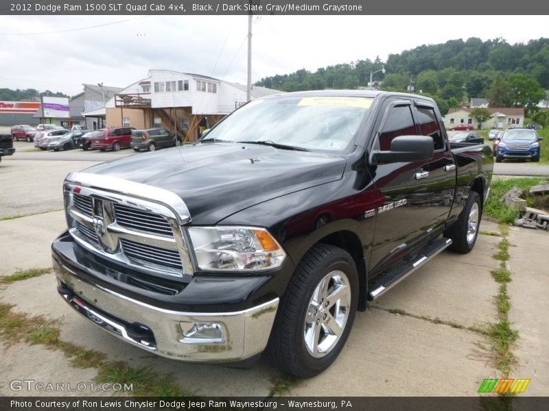 Black / Dark Slate Gray/Medium Graystone 2012 Dodge Ram 1500 SLT Quad Cab 4x4