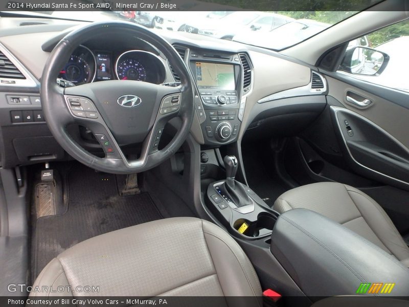 Mineral Gray / Beige 2014 Hyundai Santa Fe Sport AWD