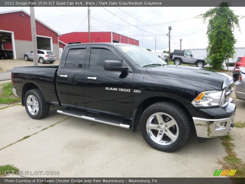 Black / Dark Slate Gray/Medium Graystone 2012 Dodge Ram 1500 SLT Quad Cab 4x4