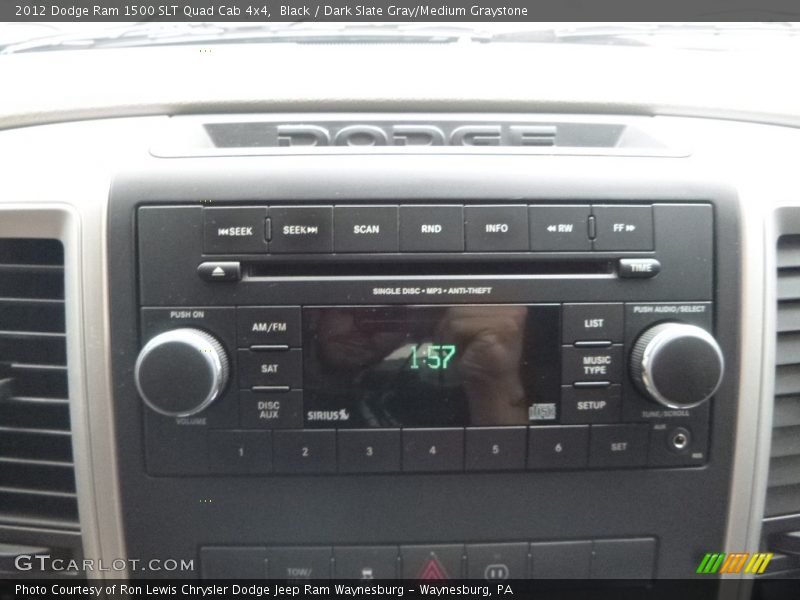 Black / Dark Slate Gray/Medium Graystone 2012 Dodge Ram 1500 SLT Quad Cab 4x4