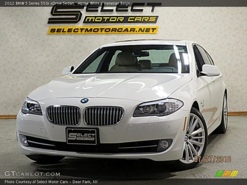 Alpine White / Venetian Beige 2012 BMW 5 Series 550i xDrive Sedan
