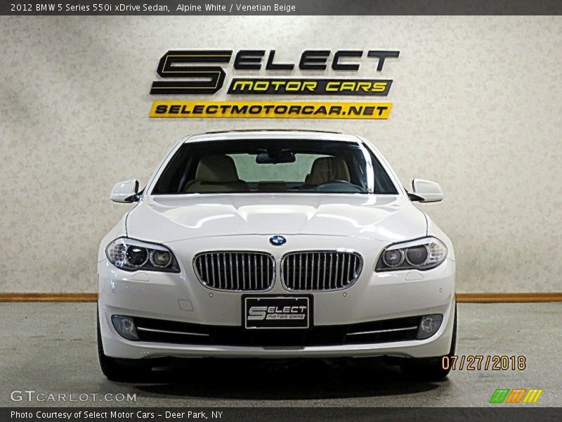 Alpine White / Venetian Beige 2012 BMW 5 Series 550i xDrive Sedan