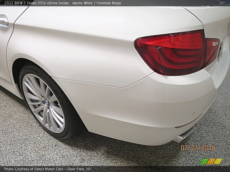 Alpine White / Venetian Beige 2012 BMW 5 Series 550i xDrive Sedan